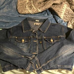 EUC Cropped stretch jean jacket! 2x